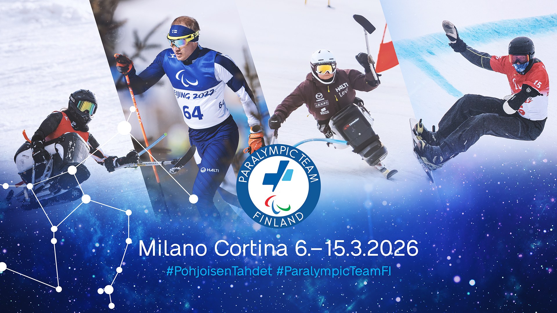 Paralympialaisten mainoskuva kaikilla Suomen joukkueen urheilijoilla.